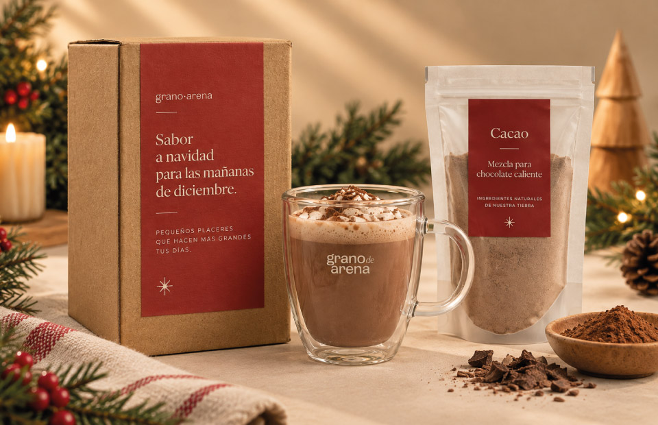 Mezcla perfecta para una taza de chocolate