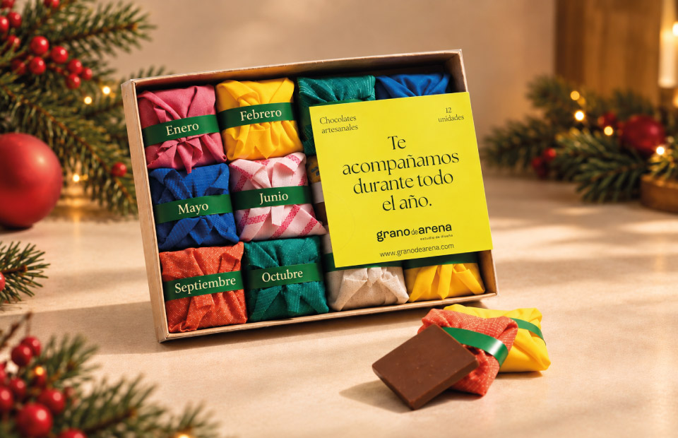 Calendario de chocolates artesanales