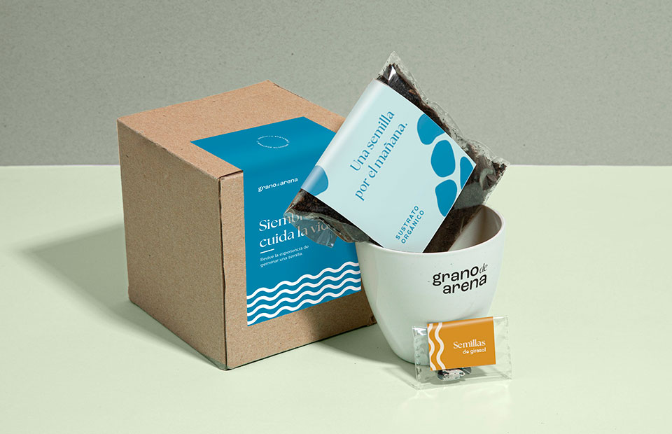 Kit siembra con matera pet reciclado