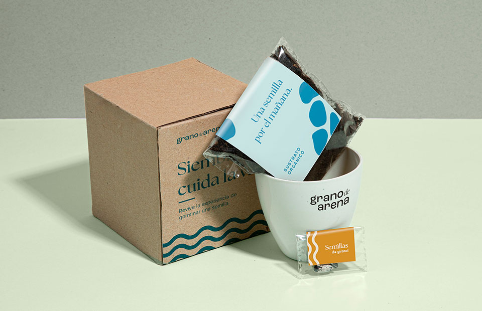 Kit siembra con matera pet reciclado