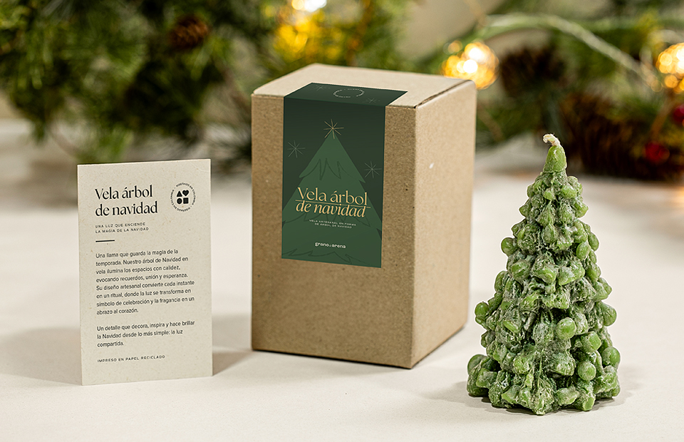 Vela árbol de navidad