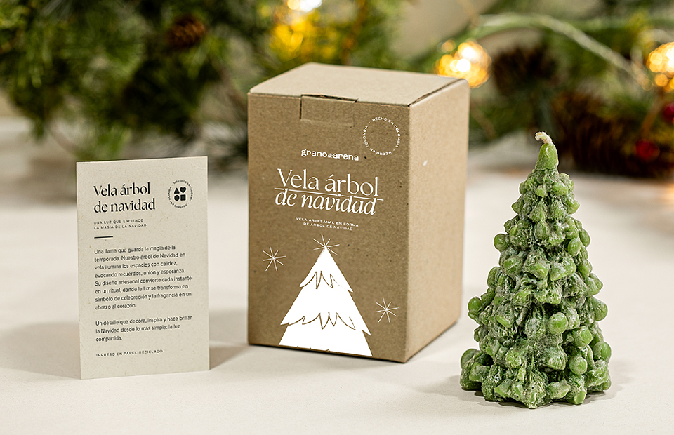 Vela árbol de navidad