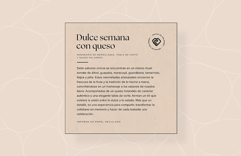 Dulce semana con queso