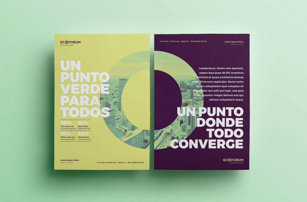 Diseño  para propuesta de identidad para proyecto inmobiliario Ecoforum - Terranum