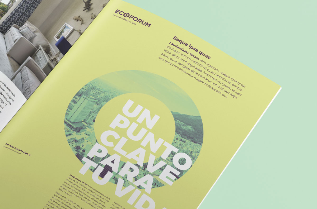 Diseño  para propuesta de identidad para proyecto inmobiliario Ecoforum - Terranum