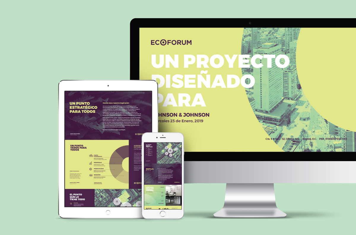 Diseño  para propuesta de identidad para proyecto inmobiliario Ecoforum - Terranum