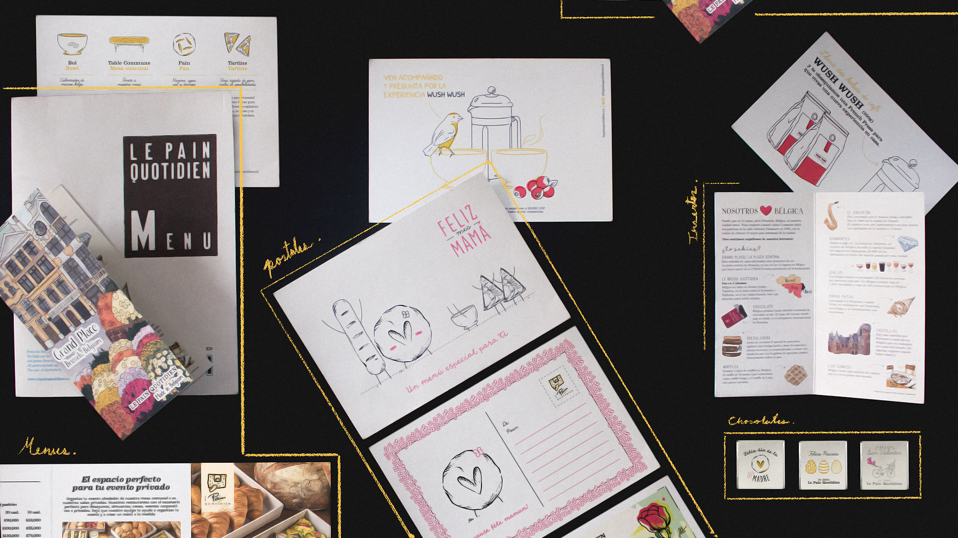 Aplicación de manual de marca en comunicación gráfica en retail y redes sociales para apertura en Colombia - Le Pain Quotidien