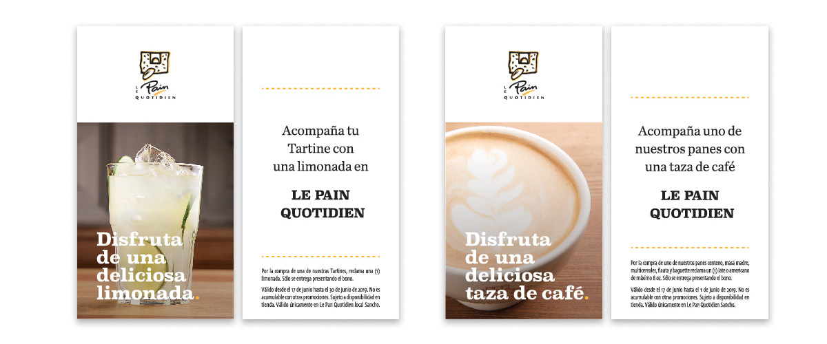 Aplicación de manual de marca en comunicación gráfica en retail y redes sociales para apertura en Colombia - Le Pain Quotidien