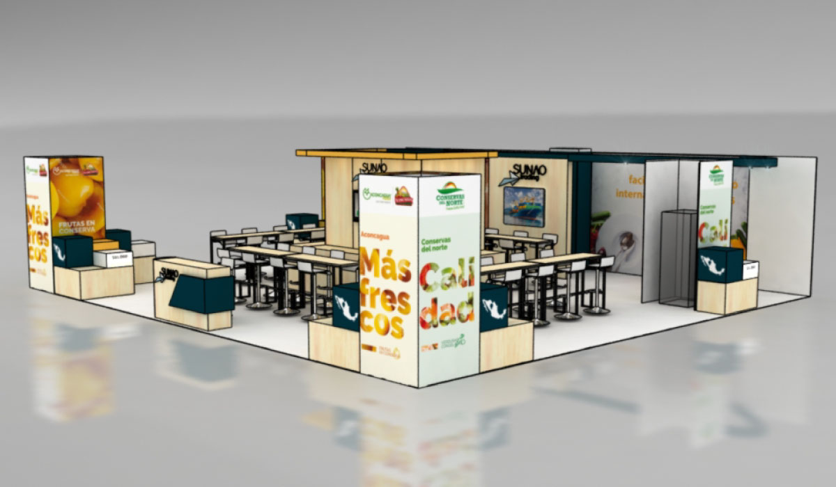 Diseño de Stand Alimentec - Sunao Trading