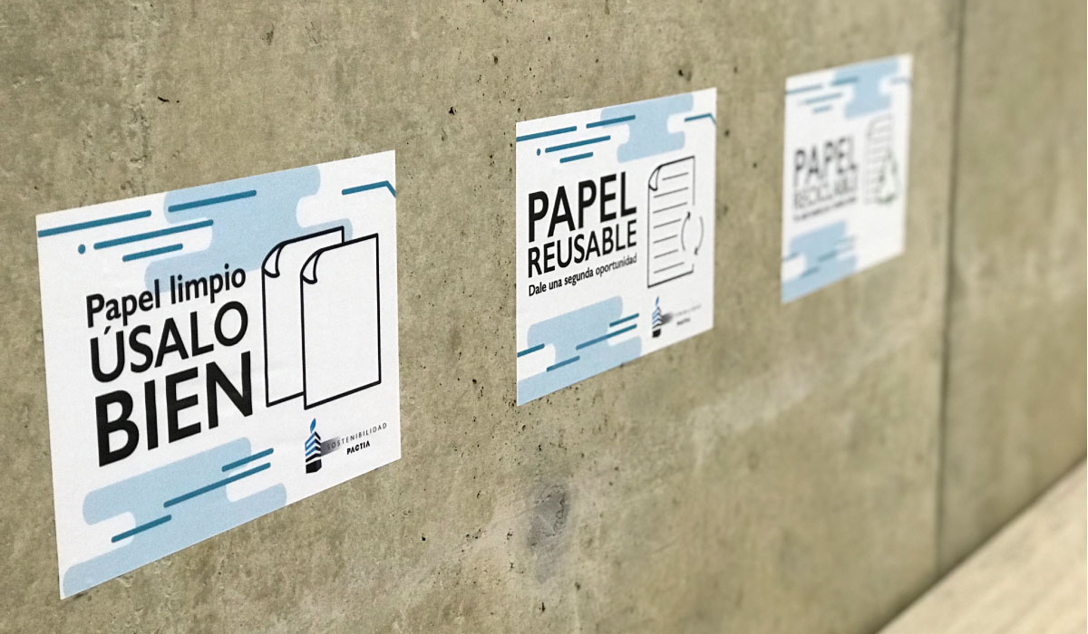 Diseño de  señalización de buenas prácticas ambientales y consumo responsable - Pactia