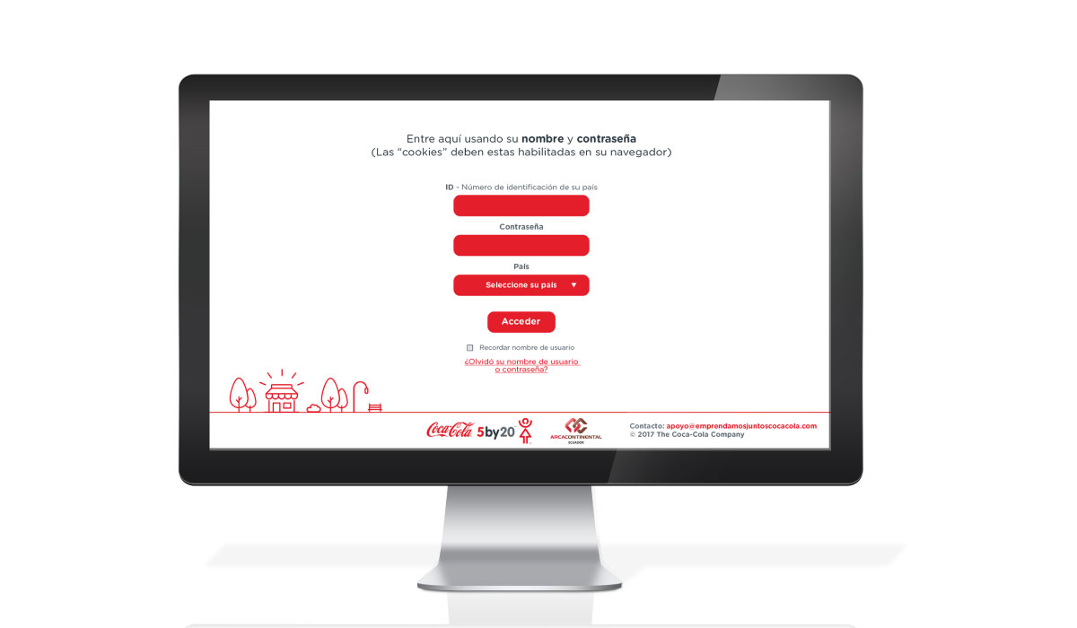 Concepto creativo, diseño gráfico, Cursos virtuales, videos y animaciones para la implementación de  Programa regional de capacitación a tenderas - Coca Cola Company