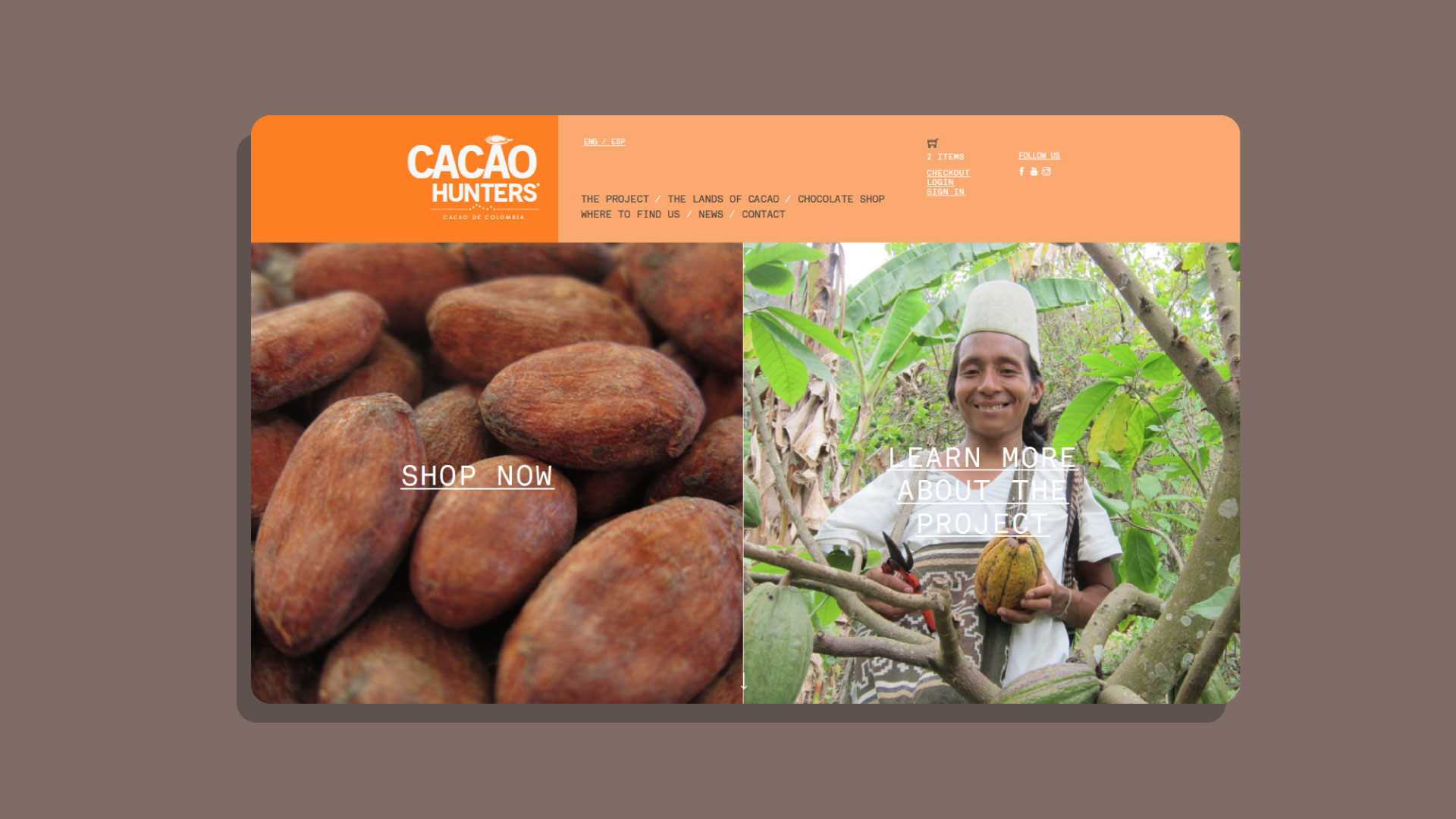 Cacao Hunters - Página web