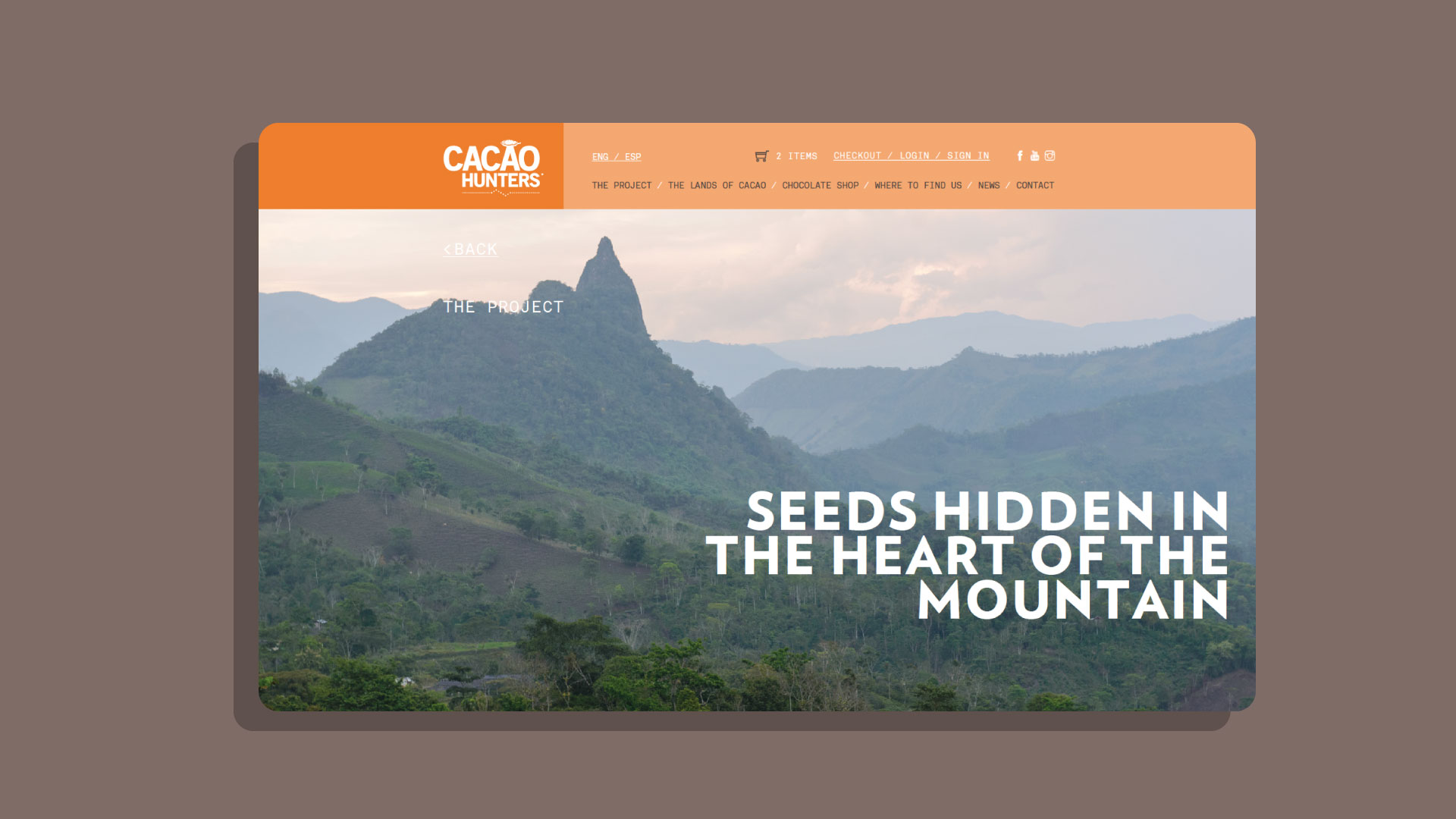 Cacao Hunters - Página web