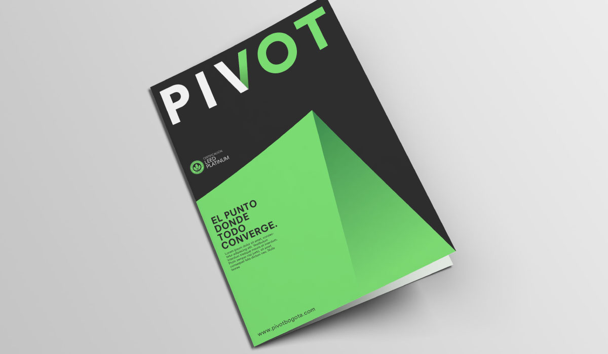 Diseño  para propuesta de identidad para proyecto inmobiliario Pivot - Terranum
