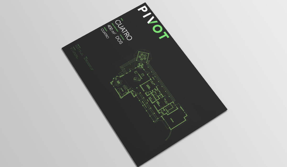 Diseño  para propuesta de identidad para proyecto inmobiliario Pivot - Terranum
