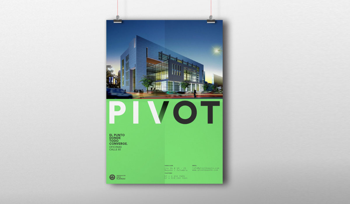 Diseño  para propuesta de identidad para proyecto inmobiliario Pivot - Terranum