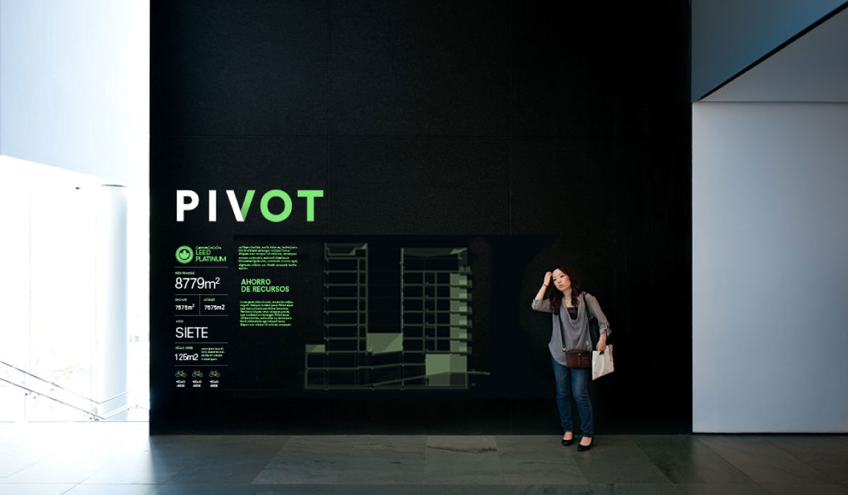 Diseño  para propuesta de identidad para proyecto inmobiliario Pivot - Terranum