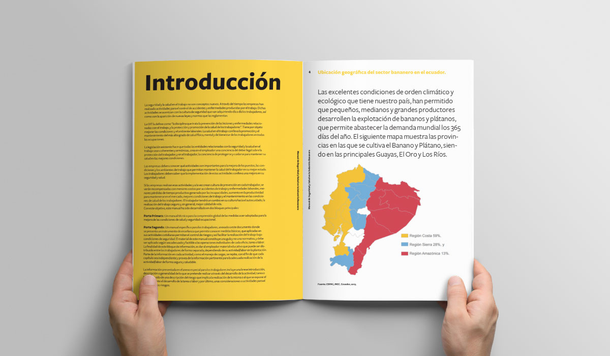 Diseño editorial para manuales de banano - Solidaridad